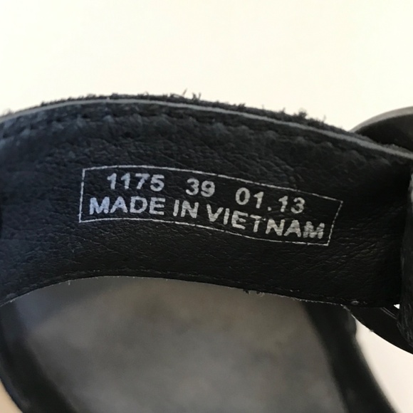 WOLKY Wedge Comfort Sandals Leather Black Metallic Gray Women’s Size 8 EU 39 - Picture 12 of 16